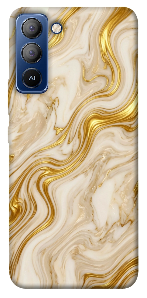 Чехол Liquid gold marble для TECNO Pop 5 Pro
