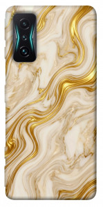 Чехол Liquid gold marble для Xiaomi Redmi K50 Gaming