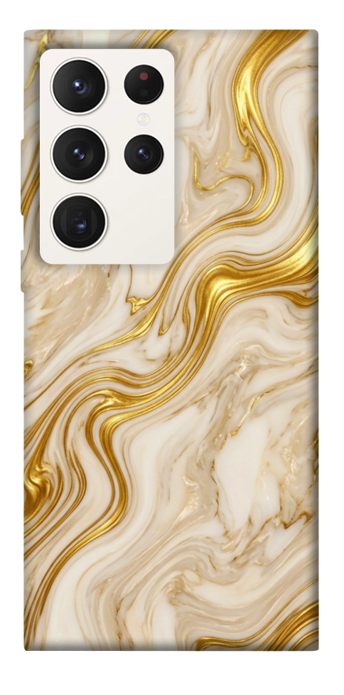 Чохол Liquid gold marble для Galaxy S23 Ultra