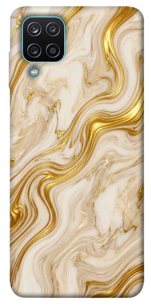 Чехол Liquid gold marble для Galaxy M12