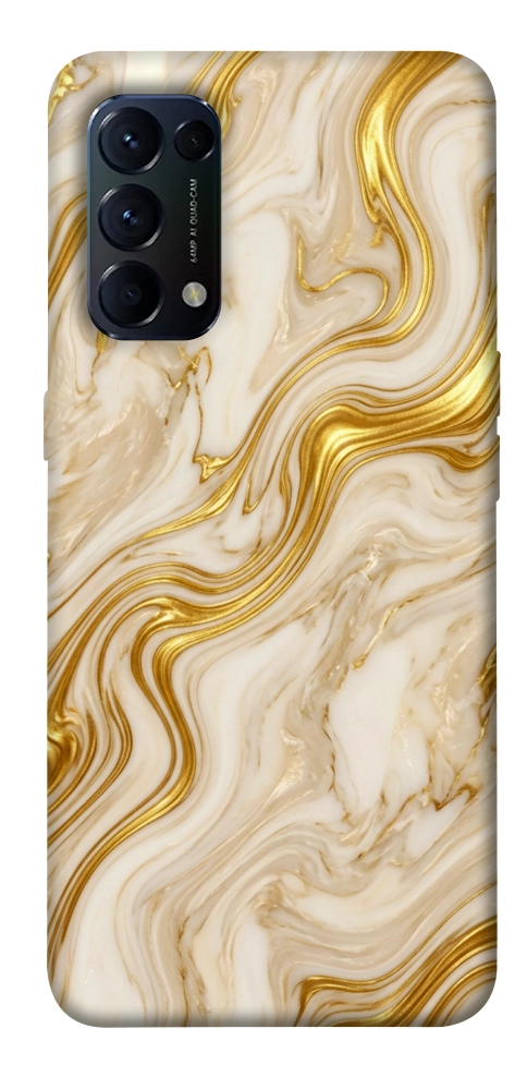 Чехол Liquid gold marble для Oppo Reno 5 4G