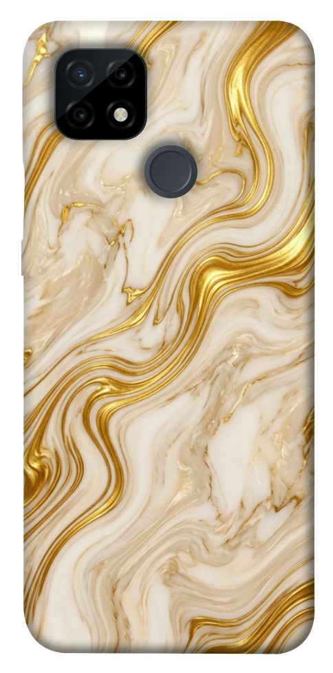 Чехол Liquid gold marble для Realme C21