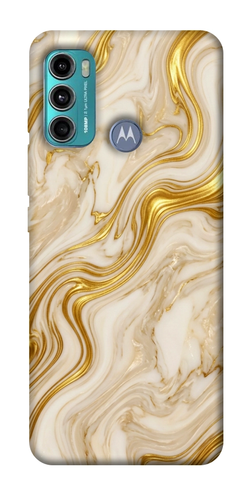 Чехол Liquid gold marble для Motorola Moto G60