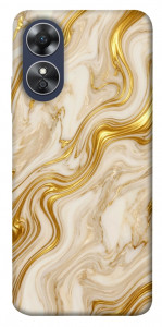 Чехол Liquid gold marble для Oppo A17