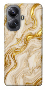 Чехол Liquid gold marble для Realme 10 Pro+