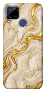 Чехол Liquid gold marble для Realme C15