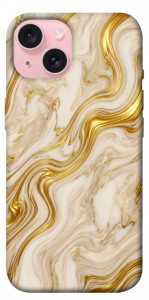 Чехол Liquid gold marble для iPhone 15
