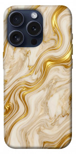 Чехол Liquid gold marble для iPhone 15 Pro