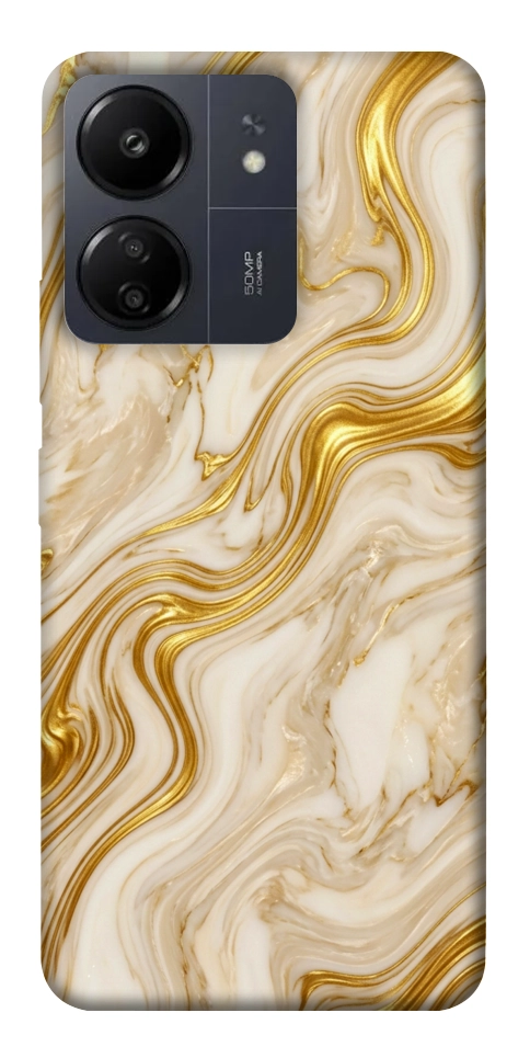 Чехол Liquid gold marble для Xiaomi Redmi 13C