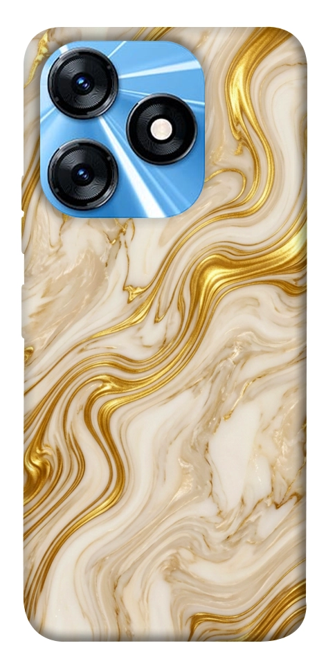 Чехол Liquid gold marble для TECNO Spark 10