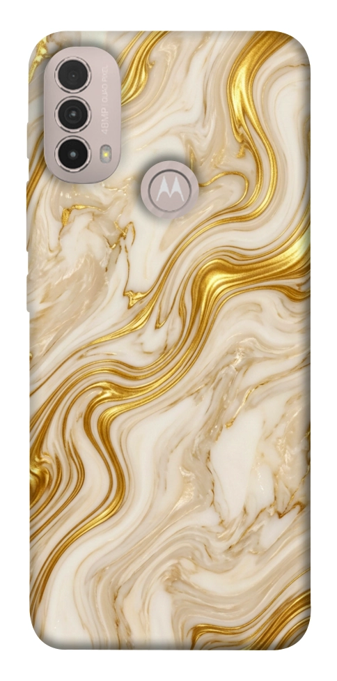 Чехол Liquid gold marble для Motorola Moto E30