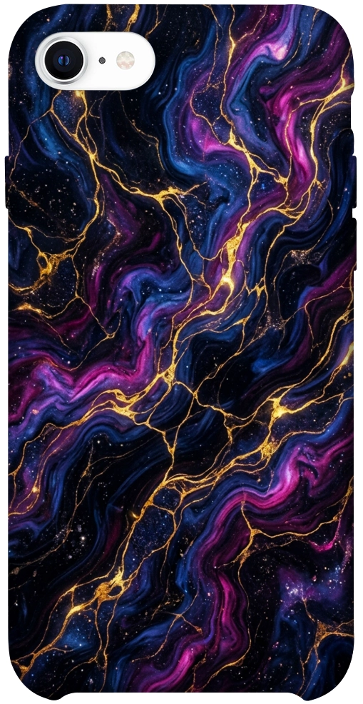 Чехол Purple space marble для iPhone SE (2020)