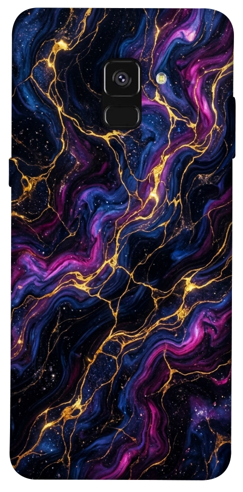 Чехол Purple space marble для Galaxy A8 (2018)