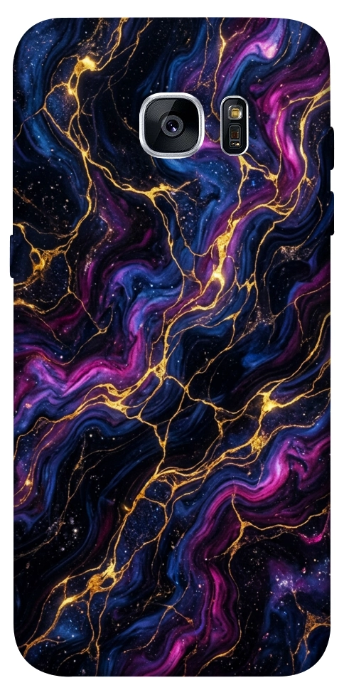 Чохол Purple space marble для Galaxy S7 Edge