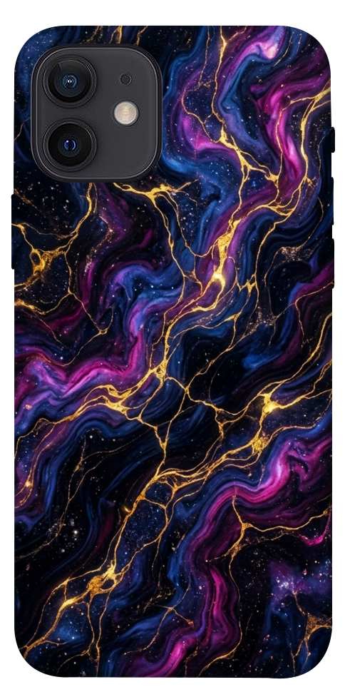 Чохол Purple space marble для iPhone 12