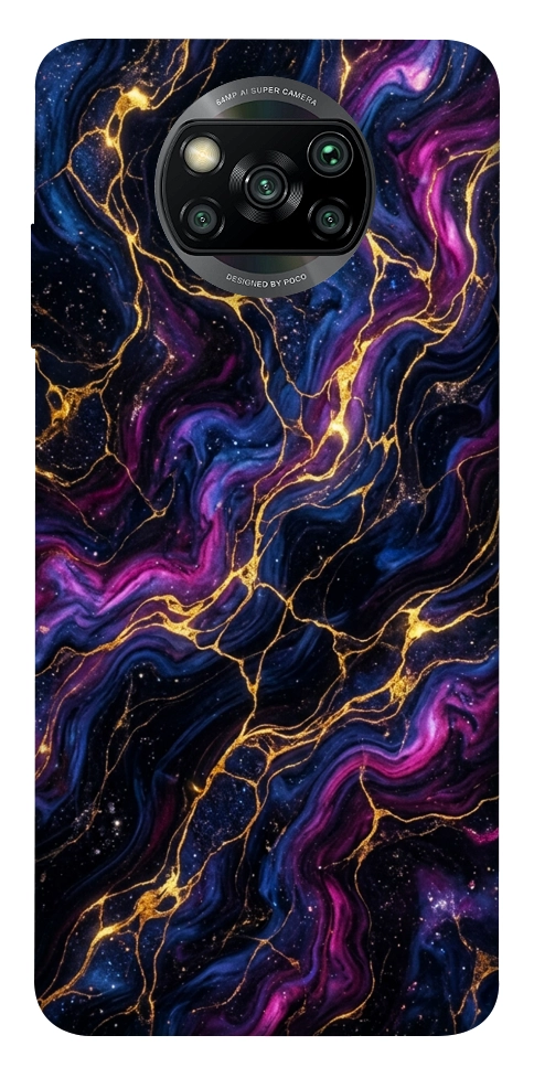 Чехол Purple space marble для Xiaomi Poco X3 NFC