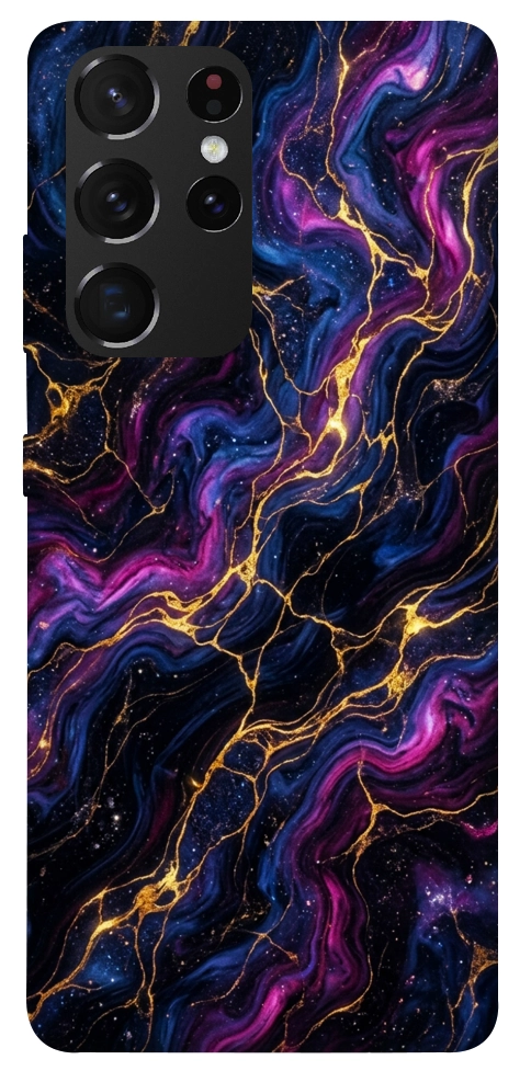 Чехол Purple space marble для Galaxy S21 Ultra