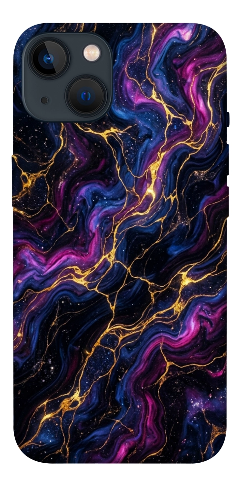 Чехол Purple space marble для iPhone 13