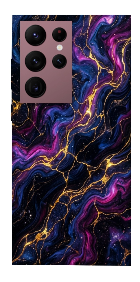 Чехол Purple space marble для Galaxy S22 Ultra