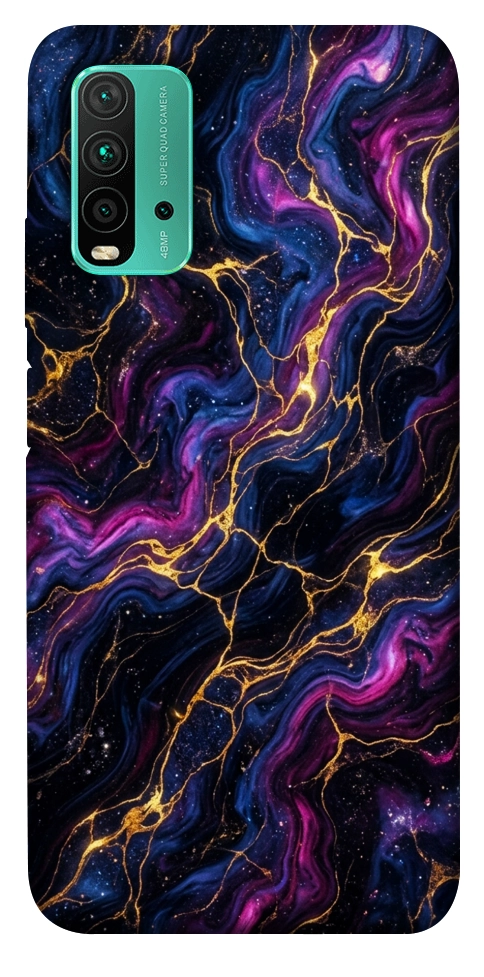 Чехол Purple space marble для Xiaomi Redmi Note 9 4G