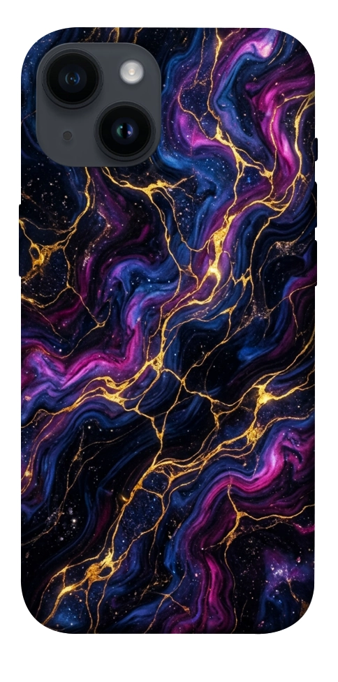 Чехол Purple space marble для iPhone 14