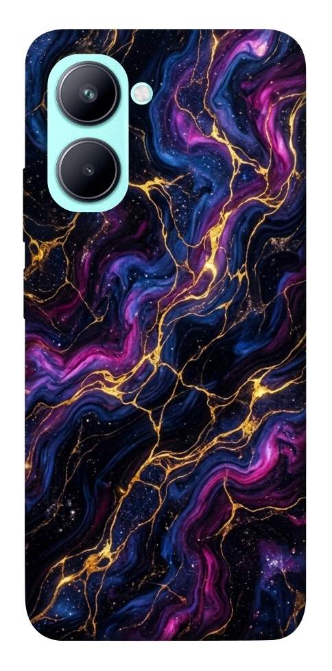 Чехол Purple space marble для Realme C33