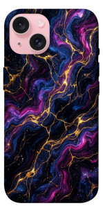 Чехол Purple space marble для iPhone 15
