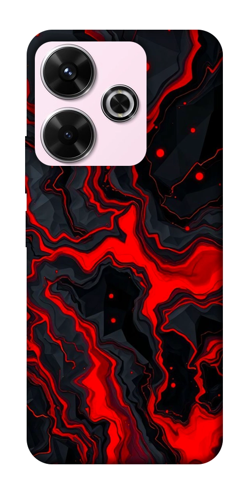 Чехол Black red marble для Xiaomi Redmi 13 4G
