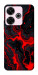 Чехол Black red marble для Xiaomi Redmi 13 4G