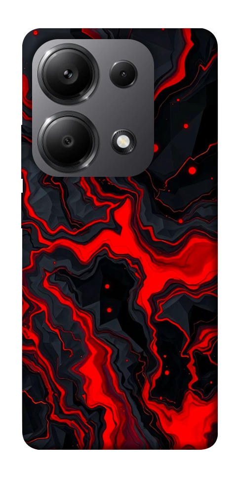 Чехол Black red marble для Xiaomi Redmi Note 13 Pro 5G
