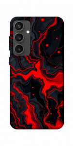 Чохол Black red marble для Galaxy S24 FE