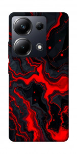 Чехол Black red marble для Xiaomi Poco M6 Pro 4G
