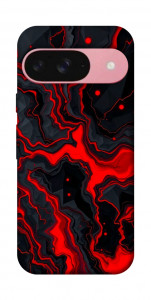 Чехол Black red marble для Google Pixel 9