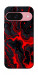Чехол Black red marble для Google Pixel 9