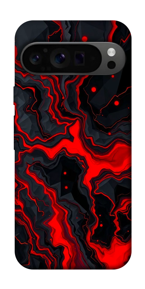 Чохол Black red marble для Google Pixel 9 Pro