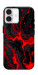 Чохол Black red marble для iPhone 16