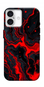 Чехол Black red marble для iPhone 16 Plus
