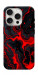 Чехол Black red marble для iPhone 16 Pro