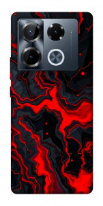 Чехол Black red marble для Infinix Note 40 Pro 4G