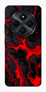 Чехол Black red marble для Xiaomi Redmi 14C