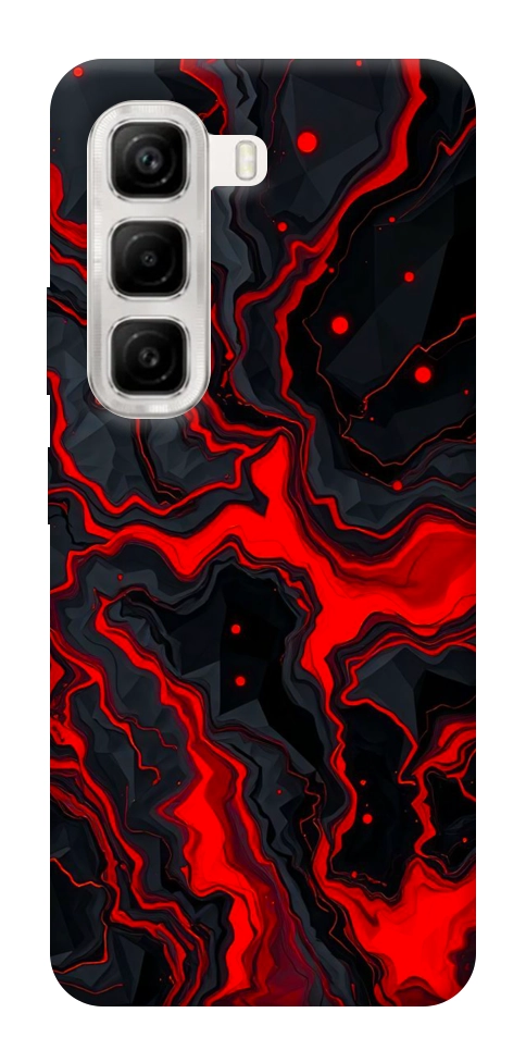 Чохол Black red marble для Infinix Hot 50 4G