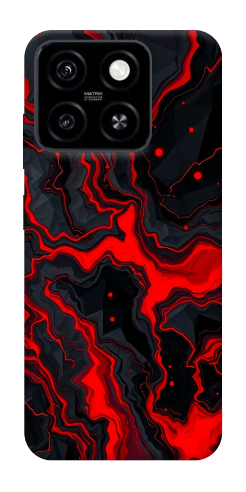 Чохол Black red marble для ZTE Blade A55 4G