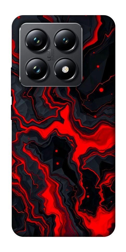 Чехол Black red marble для Xiaomi 14T Pro
