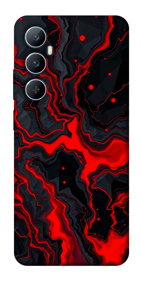 Чехол Black red marble для Realme C65 4G
