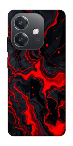 Чохол Black red marble для Oppo A3 4G