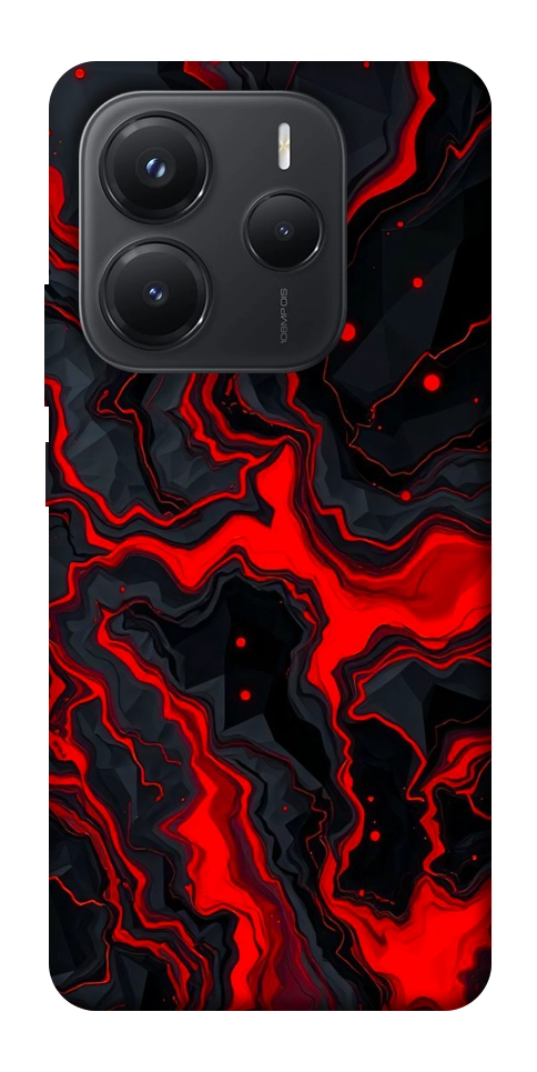Чохол Black red marble для Xiaomi Redmi Note 14 5G