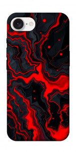 Чехол Black red marble для iPhone 16e