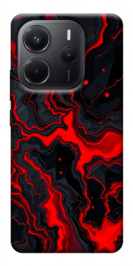 Чохол Black red marble для Xiaomi Redmi Note 14 4G (Int. version)