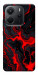 Чохол Black red marble для Xiaomi Redmi Note 14 4G (Int. version)