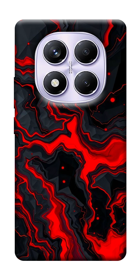 Чехол Black red marble для Xiaomi Poco X7